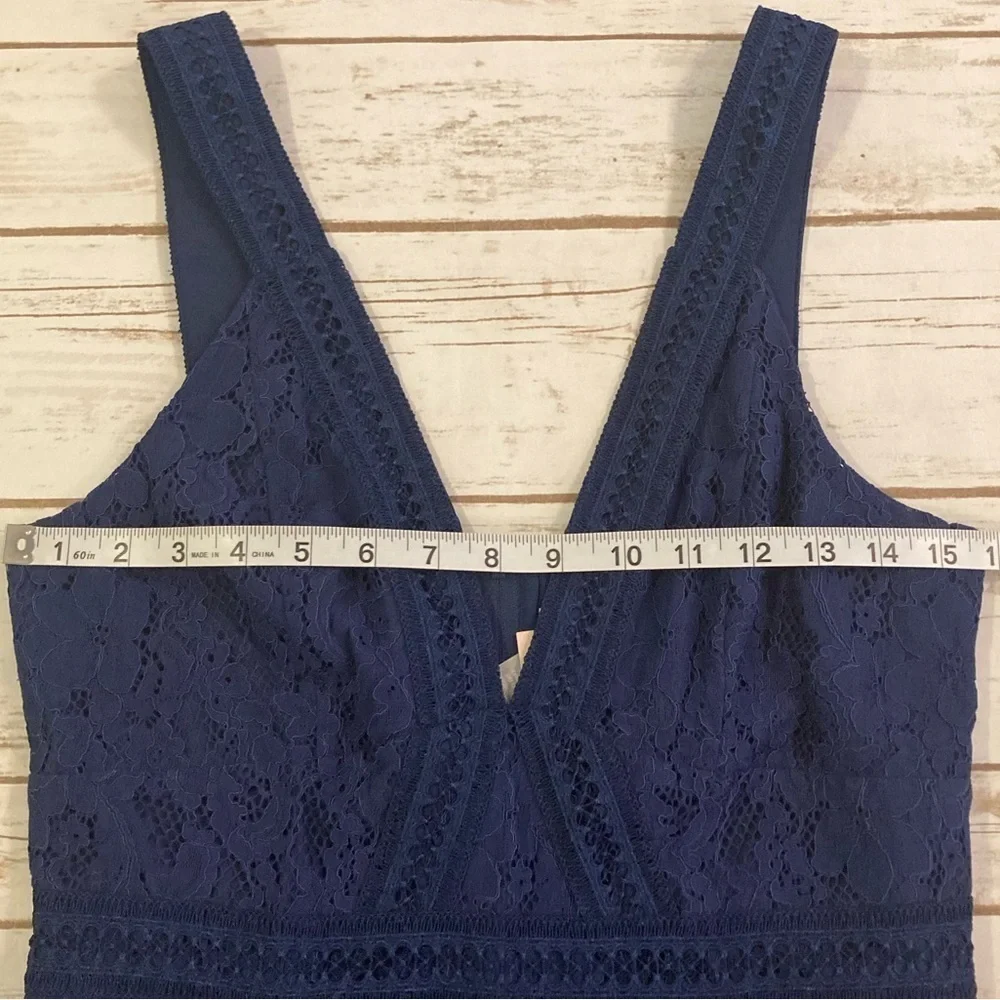 Revolve Keepsake The Label Navy Blue Holder Lace Midi Dress XS